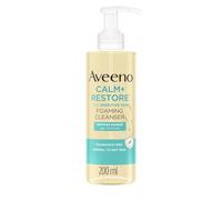 Aveeno Face CALM+RESTORE Foaming Cleanser, Removes Makeup + Waterproof Mascara, Gel to Foam, For Sensitive Skin, Fragrance Free 200ml