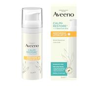 Aveeno Face CALM+RESTORE Moisturising Lotion SPF 50 (1 x 50ml), Lightweight Triple Action Formula, Long Lasting Hydration, Soothes Sensitive Skin, High Sun Protection, Broad Spectrum UVA & UVB