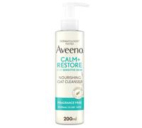 AVEENO Face CALM+RESTORE Nourishing Oat Cleanser (1x 200ml), Non-Foaming Face Care, Gentle Cleanser with Prebiotic Oat and Calming