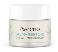 Aveeno Face CALM+RESTORE Oat Gel Moisturiser 24-Hour Hydration For Sensitive Skin With Prebiotic Oat and Calming Feverfew Fragrance Free 50ml