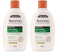 Aveeno Haircare Volumising Fresh Greens Blend Shampoo, 500ml (Pack of 2)