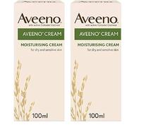 Aveeno Moisturising Cream (1x 100ml), Nourishing Body Lotion with Hydrating Colloidal Oatmeal, Full Body Moisturiser for Dry and Sensitive Skin, Suitable For Adults & Babies From 3 Months (Pack of 2)