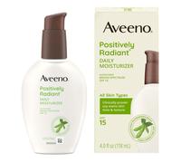 Aveeno Positively Radiant Daily Face Moisturizer with SPF 15 Sunscreen Hydrating Facial Moisturizer with Soy Extract to Improve Skin Tone and Texture