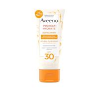 Aveeno Protect + Hydrate Moisturising Body Sunscreen Lotion with Broad Spectrum Spf 30 & Prebiotic Oat, Weightless & Refreshing Feel, Paraben-Free, Oil-free, Oxybenzone-Free, 3.0 ounces