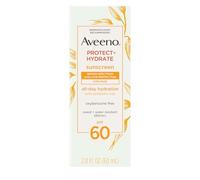 Aveeno Protect + Hydrate Moisturizing Face Sunscreen Lotion With Broad Spectrum Spf 60 & Prebiotic Oat, Weightless & Refreshing Feel, Paraben-free, Oil-free, Oxybenzone-free, 2.0 ounces