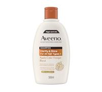 Aveeno Scalp Soothing Haircare Clarify & Shine Shampoo, Apple Cider Vinegar Blend, for All Hair Types, Soothes Dry, Itchy & Flaky Scalp, Clinically Proven, Sulfate Free, 500ml