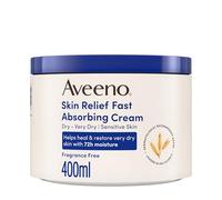 Aveeno Skin Relief Fast Absorbing Cream for Very Dry Sensitive Skin 400ml | Formulated with Triple Oat Complex and Shea Butter, Provides 72 Hours of Moisture, Soothes Itchiness Throughout the Day