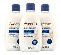 Aveeno Skin Relief Moisturising Body Wash Bundle (3x 500ml), Gentle Cleansing Wash with Soothing Triple Oat Complex, Soap-Free, Unscented for