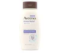Aveeno Stress Relief Body Wash with Soothing Oat, Lavender, Chamomile & Ylang-Ylang Essential Oils, Hypoallergenic, Dye-Free & Soap-Free Calming Body Wash gentle on Sensitive Skin, 18 fl. oz