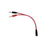 Avejjbaey 3.5MM Headsets Mic Converter Cable 20CM Flat Line For Seamlessly Connection In Online Meetings