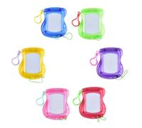 Avejjbaey 6Pieces Creative Whiteboard Keychain Set Magnetic Doodles Board Keychain Drawing Board Keyring Suitable for School Trave