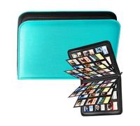 Avejjbaey 9 Compartment Closure Card Book with Clear PVC Pages Ideal for Collecting Displaying and Organizing Valuable Cards Permanent Card Collection