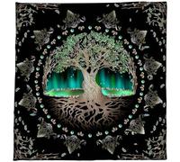 Avejjbaey Astrology Tree Tarot Card Tablecloth Altar Cloth Divination Board Game Accessories - Purple Flannel Square 50x50cm - Perfect for Tarot Reading, Meditation, Workplace & Various Table Sizes