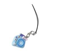[Avejjbaey] Cartoon Camera Pendant Ten Chain Keychain Accessories Lightweight Hanging Decoration Gift Resin Phone Chain Accessories for Keys, blue, One size