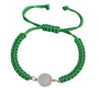 [Avejjbaey] Catholic Benedict Cross Men Women Baptism Religious Gift Jewelry Accessories Adjustable Hand Chain Hand Rope, フリーサイズ