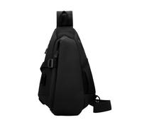 [Avejjbaey] Chest Bag with Adjustable Strap Small Crossbody Multifunctional Shoulder Backpack Casual Daypack Sling Man Chest Sling Shoulder Casual Daypack Adjustable Strap, Black