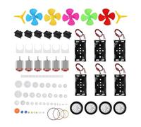 Avejjbaey Complete Electric Motor Set Includes Battery Holder Propeller And Mounting Brackets For Builds Motor Set For Science Projects