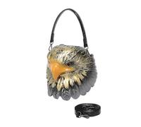 [Avejjbaey] Fashion Owl Pattern Shoulder Bag Lightweight PU Construction Convertible Carry Option Perfect for Commuting or Activity Office Bag, gold