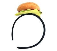 [Avejjbaey] Funny Hamburger Hair Harp Roll Play Accessories Hair Band Simulation Design for Costume Event Holiday Party Dressing Up Role Play Party Headband