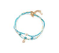 [Avejjbaey] Handmade Multilayer Necklace Natural Sea Shell Turtle Beads Style Jewelry Adjustable Clavicle Chain Festival Multilayer Shell Necklace, フリーサイズ, As described, No Gemstone