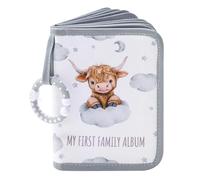 Avejjbaey Learning Focused Baby Picture Album Containing Sensory Face and Travel Friendly Loop Glass Baby Album
