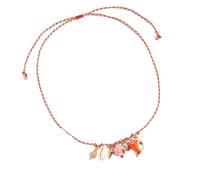 [Avejjbaey] Lightweight Ceramic Sea Star Shell Beaded Necklace Adjustable Length Versatile Nautical Pendant for Casual Clothing or Swimwear Accessories, Free Size, As described, No Gemstone