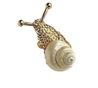 [Avejjbaey] Natural Shell and Alloy Snail Design Statement Ring Beach Jewelry Holiday Party Daily Extra Large Snail Design Ring