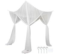 Avejjbaey Net Canopy 4-Corner Post Canopy Bed for Students Size 190 x 210 x 240 cm
