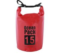 [Avejjbaey] Outdoor Shoulder Backpack Tear Resistant PVC Mesh Dry Bag Large Capacity Hiking Backpack with Adjustable Strap for Sports Gear, red, 15L