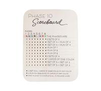 Avejjbaey Phase 10 Scoreboard Round Trackers Board With Colored Pegs Card Game Night Table Score Board Light Weight Scoring Board For Board Cards Adults