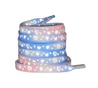 Avejjbaey Reflective Shoelaces Quick Install Design Heart Pattern Luminous Shoe Laces Universal Sneakers Boots Outdoor Activity Shoelaces, H, L~XL A