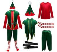 Avejjbaey Santa Costume, Fabric, Quick Change Zipper, Christmas, Cosplay, Group, Easy Care, Multiple Sizes, Family Matching, Holiday Costume