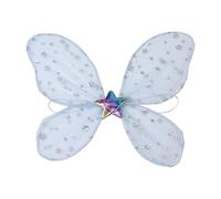 Avejjbaey Sparkle Angel Wings Foldable Fairy Butterfly Fairy Wings Halloween Princess Dress Up Costume for Women Girl Gift Dress Up Costume