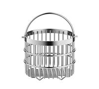 Avejjbaey Sturdy Stainless Steel Perforated Container for Draining Washing Fruits Vegetables Kitchens Counter Storage Solution Modern Fruit Holder