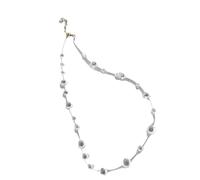 [Avejjbaey] Versatile Crystal Dew Jewelry Collection Heavy Duty Jeans Alloy Necklace Set Invisible Thread Design Casual Wear Dewdrop Bridal Jewelry, フリーサイズ, As described, No Gemstone