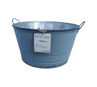 Avejjbaey Weathered Metal Flower Stand Bucket Pots Twin Gripped Holder For Easy Moving Decoration Inside Outside Plant Showcase Decorative Metal Planter