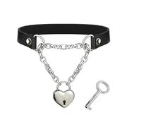 Avejjbaey Women's Gothic Necklace Black PU Leather Necklace