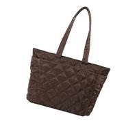 Avejjjbaey Women's Fashion Quilted Tote Shoulder Bag Large Capacity Purse Satchel Handbag Casual Travel Weekend Bag Gift Top Handle Satchel Handbag, Braun