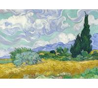 AveJoys Jigsaw Puzzles for Adults 1000 Piece A Wheatfield with Cypresses by Vincent van Gogh 27.56 x 19.69 Inch Puzzles for Adults Educational Challenge 1000 Pieces Van Gogh Puzzles