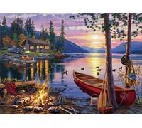 AveJoys Jigsaw Puzzles for Adults 1000 Piece Sunset by The Lake 27.56 x 19.69 Inch Jigsaw Puzzles for Adults Educational Game 1000 Pieces Puzzles for Adult