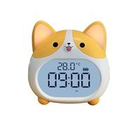 AVEKI Alarm Clock for Kids, Cute Corgi LED Digital Alarm Clock with Night Light, 2 Alarms & Snooze Function, Bedside Lamp with Alarm Clocks for Bedrooms, Gifts for Boys Girls Teenagers (Yellow)