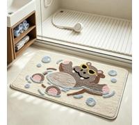 AVEKI Animal Bath Mat, Cute Cartoon Hippo Floor Mat, Ultra Soft & Non-Slip Door Mat, Absorbent Microfiber Bath Rugs,Machine Washable Bath Rug Carpet for Toilet Bathtub Kitchen 20" x 31" (Hippopotamus)