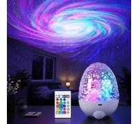 AVEKI Aurora Ocean Wave Projector Light, 16 Colors Water Wave Night Light with Bluetooth, Remote Control & Dynamic Mode, LED Galaxy Projector Lamp for Bedroom, Party, Home Decor (Galaxy)