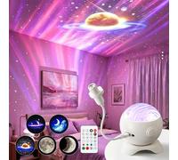 AVEKI Galaxy Projector Night Light, 16 Colors Aurora Starry Night Light with USB Star Projector & Remote Control, Northern Lights Projector for Bedroom Kids Room Living Room Party Decor