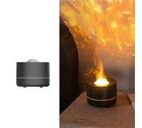 AVEKI Humidifiers for Bedroom, 200ml Essential Oil Diffuser with 7 Colors LED Night Light and Starry Sky Projection Lamp, Auto Shut-off, Cool Mist Air Humidifier for Office Home Baby Adults (Black)