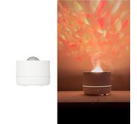 AVEKI Humidifiers for Bedroom, 200ml Essential Oil Diffuser with 7 Colors LED Night Light and Starry Sky Projection Lamp, Auto Shut-off, Cool Mist Air Humidifier for Office Home Baby Adults (White)