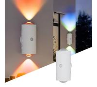 AVEKI Motion Sensor Light Indoor, 1 Pack RGB Multi-Color Changing LED Wall Sconces with USB Cable & Magnetic Patch, Rechargeable Night Lights for Bedroom Corridor Staircase (White 1PC)