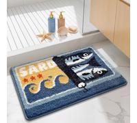 AVEKI Sardine Can Bath Mat Non-Slip Absorbent Plush Rug, Funny Retro Fish Design Vintage Ocean Home Decor Machine Washable for Bathroom Kitchen Tub Shower Door 20" x 31" (Canned Fish)