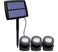 AVEKI Solar Pond Light, Waterproof 18 LED Landscape Spotlight Underwater Lamp, 90° Angle Adjustable & Auto ON/Off, Solar Security Light for Garden Lawn Pool Fish Tank (White-Set of 3 Lights)