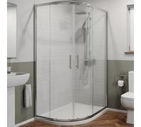 Aveli 1200 X 900mm Lh Offset Quadrant Shower Enclosure Framed 6mm Glass Tray & Waste